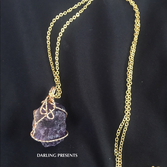 AMETHYST 18K DIPPED CHAIN NECKLACE - Picture 3 of 4